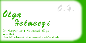 olga helmeczi business card